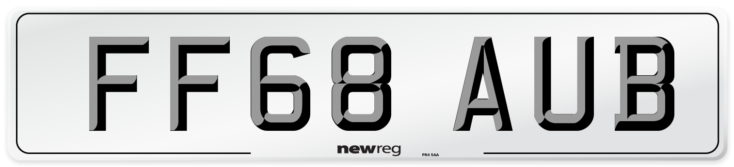 FF68 AUB Number Plate from New Reg